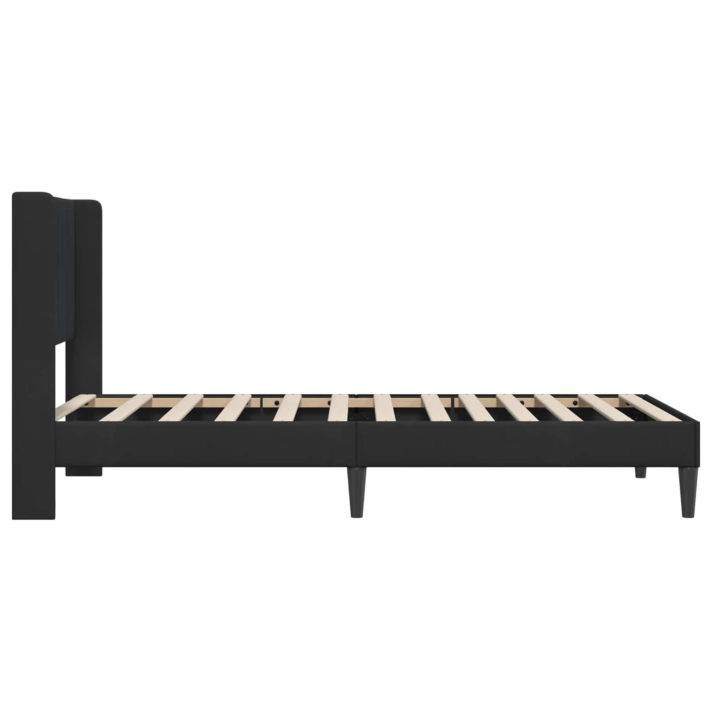 Bedframe met hoofdeinde Zwart 90 x 200 cm Fluweel