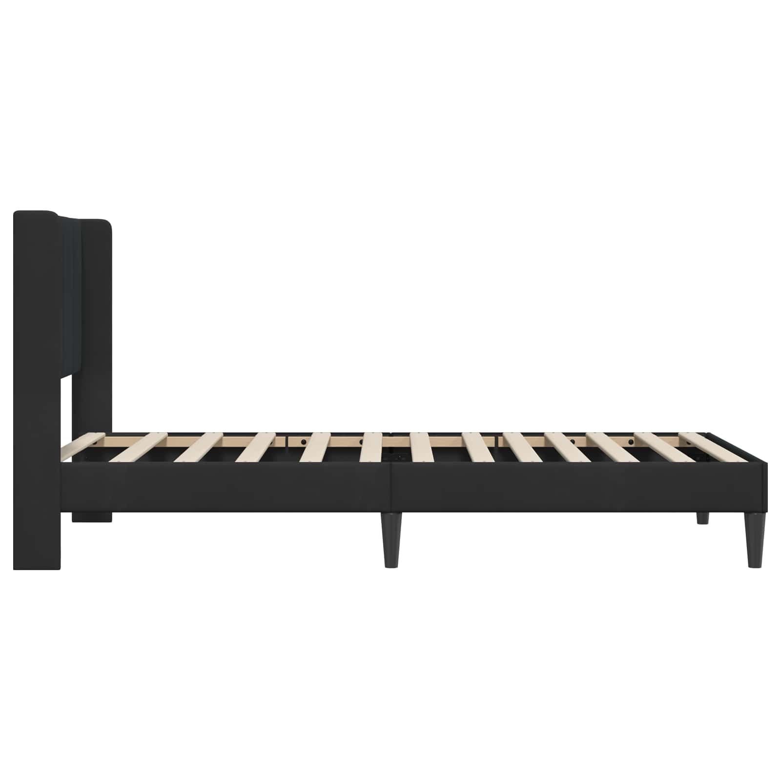 Bedframe met hoofdeinde Zwart 90 x 200 cm Fluweel