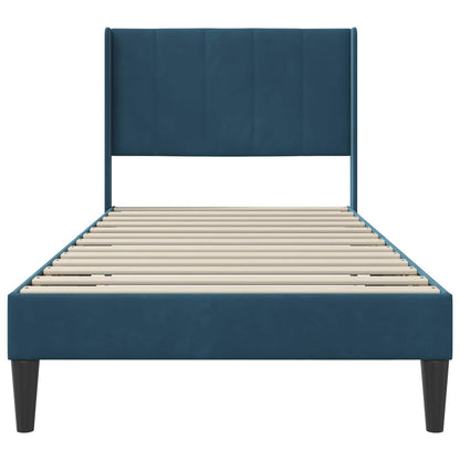 Bedframe met hoofdeinde Blauw 100 x 200 cm Fluweel