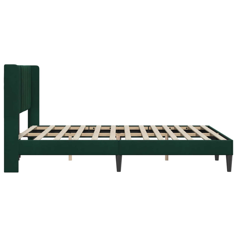 Bedframe met hoofdeinde Donkergroen 120 x 190 cm Fluweel