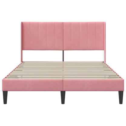 Bedframe met hoofdeinde Roze 120 x 190 cm Fluweel