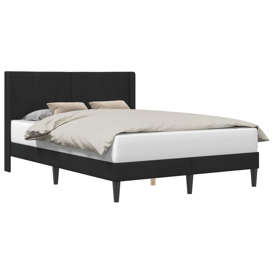 Bedframe met hoofdeinde Zwart 120 x 190 cm Fluweel