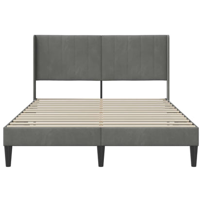 Bedframe met hoofdeinde Donkergrijs 120 x 200 cm Fluweel