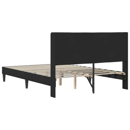 Bedframe met hoofdeinde Zwart 140 x 190 cm Fluweel