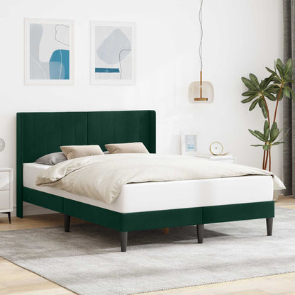 Bedframe met hoofdeinde Donkergroen 140 x 200 cm Fluweel