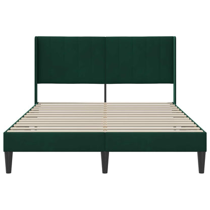 Bedframe met hoofdeinde Donkergroen 140 x 200 cm Fluweel