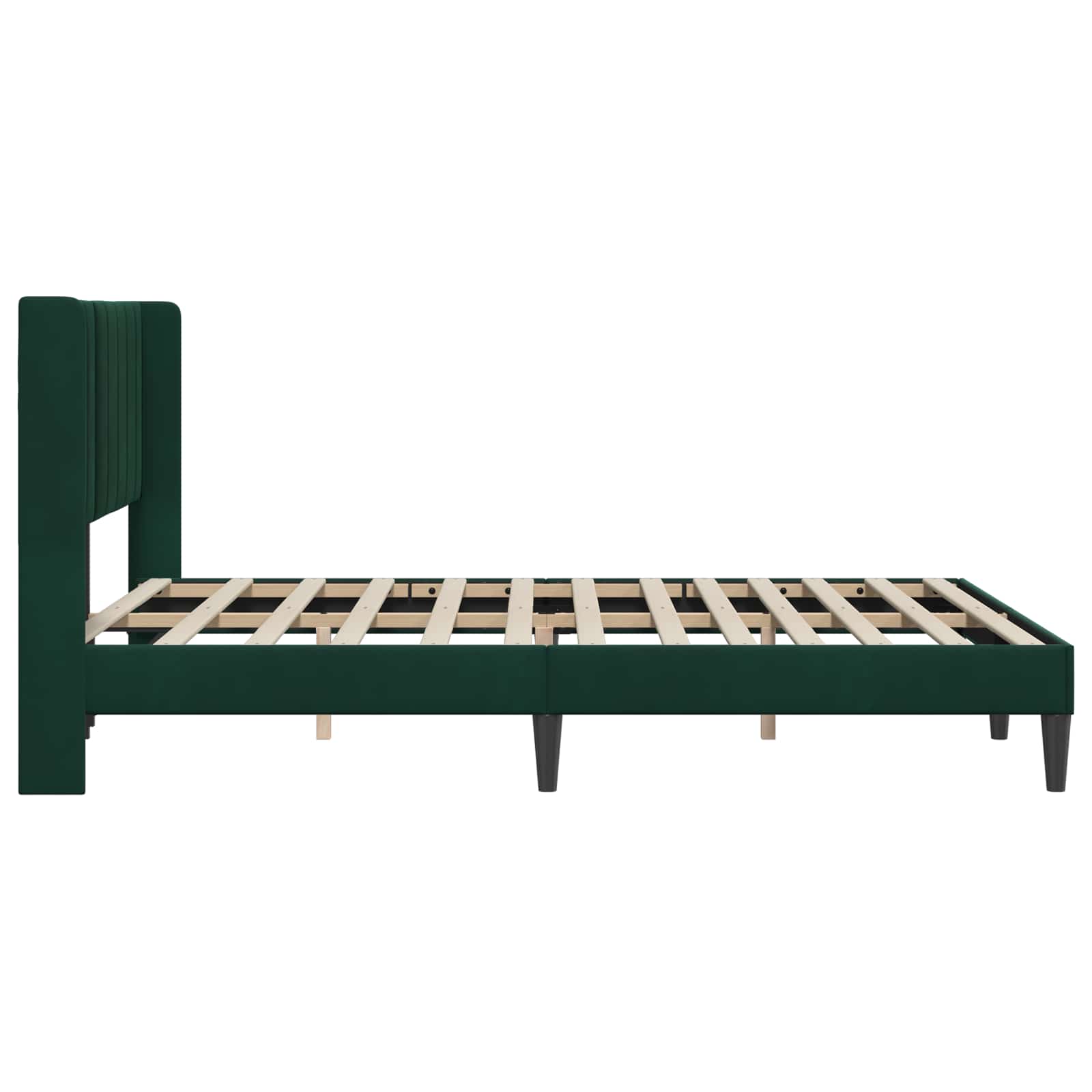 Bedframe met hoofdeinde Donkergroen 140 x 200 cm Fluweel