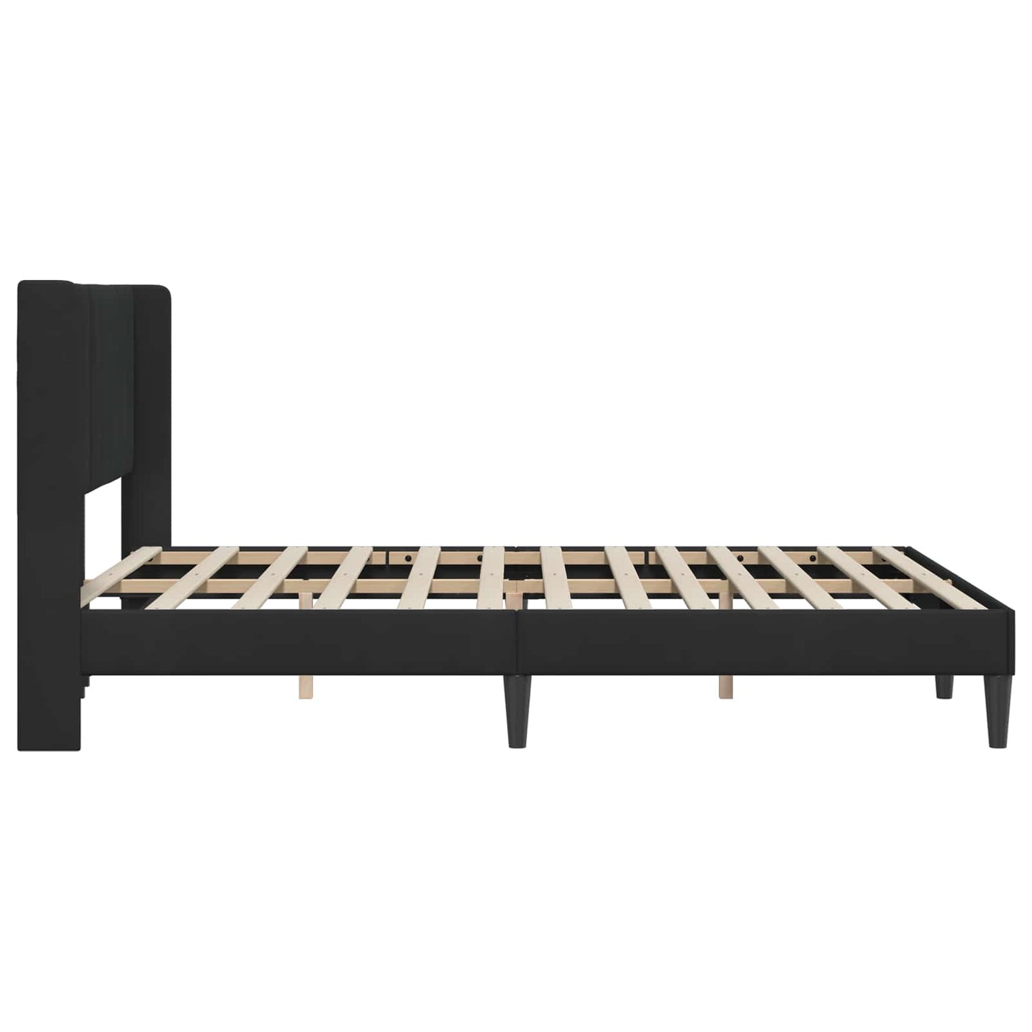 Bedframe met hoofdeinde Zwart 160 x 200 cm Fluweel