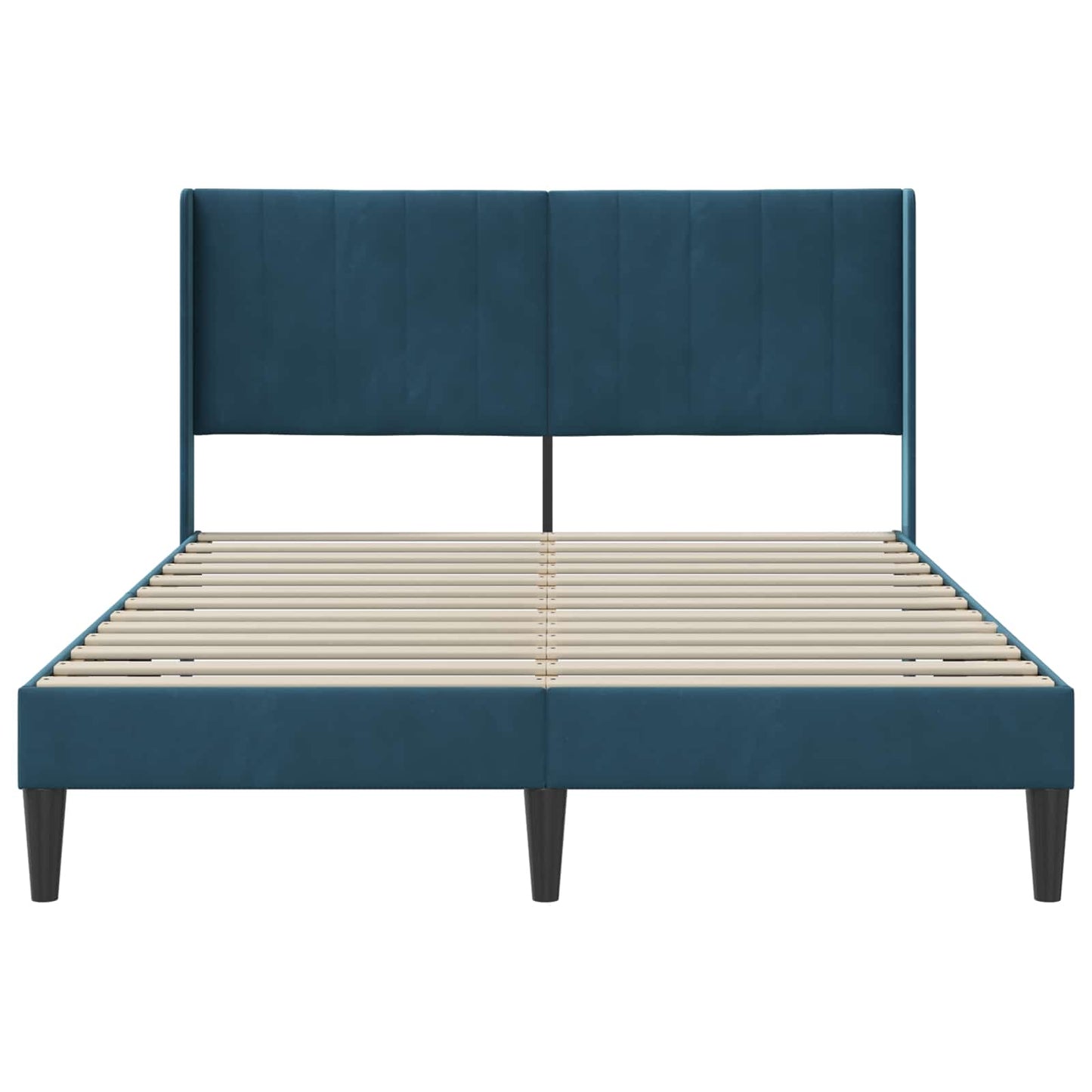 Bedframe met hoofdeinde Blauw 160 x 200 cm Fluweel