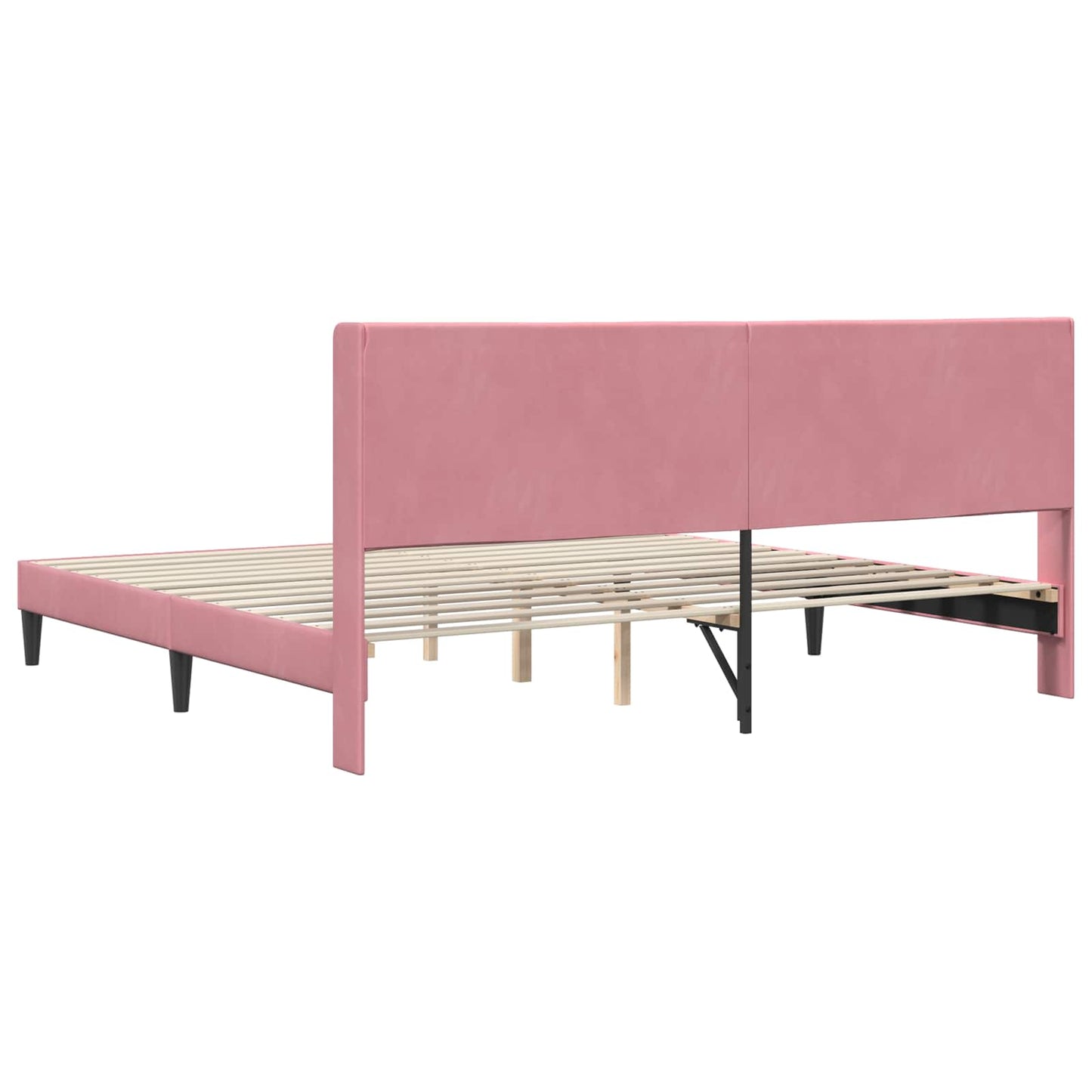 Bedframe met hoofdeinde Roze 180 x 200 cm Fluweel