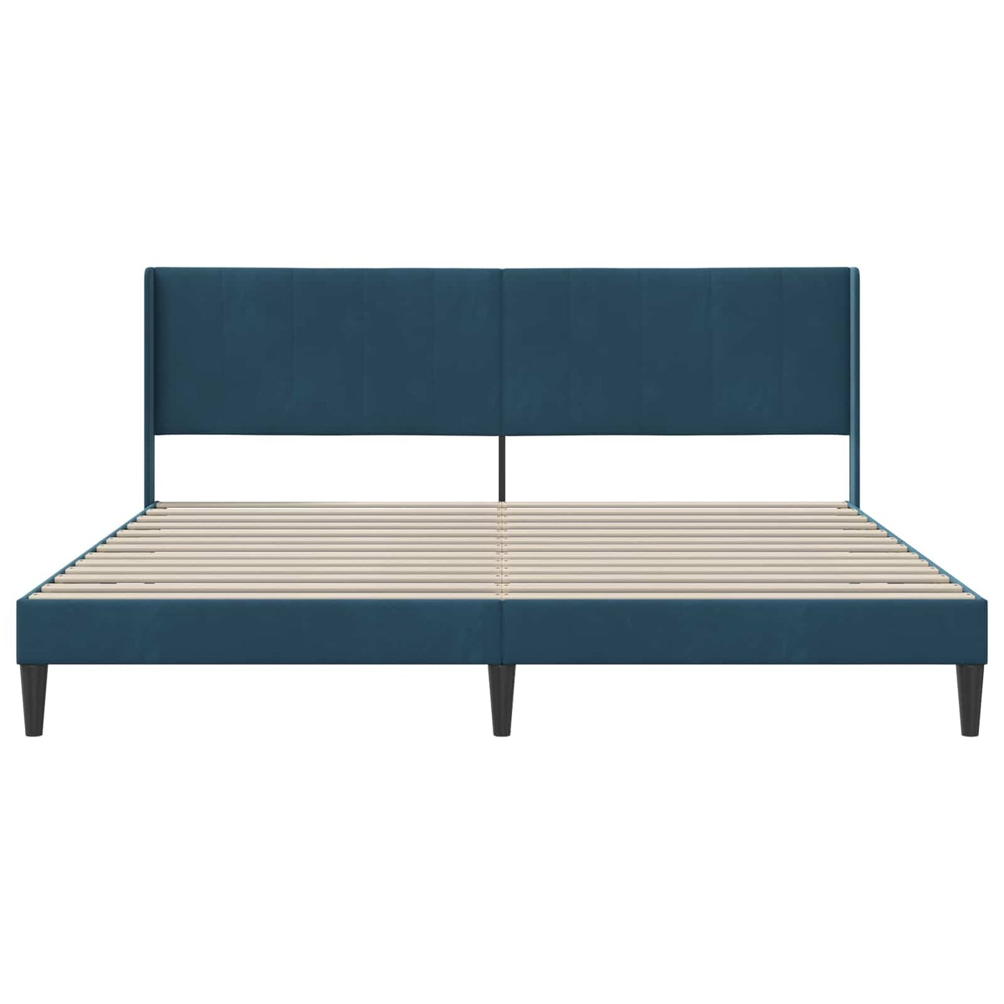 Bedframe met hoofdeinde Blauw 180 x 200 cm Fluweel