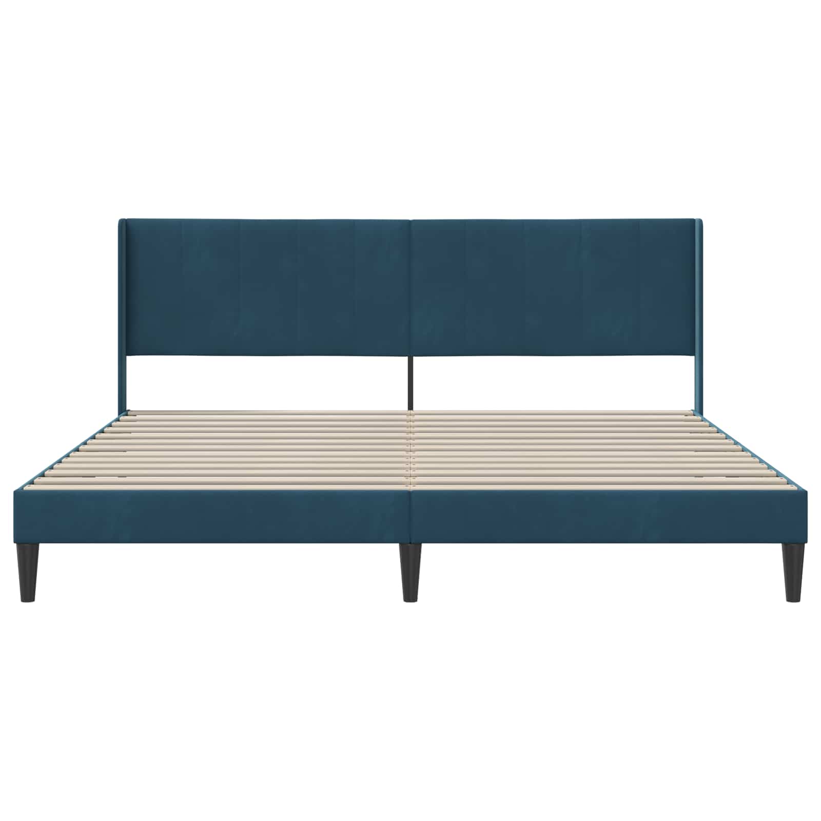 Bedframe met hoofdeinde Blauw 180 x 200 cm Fluweel