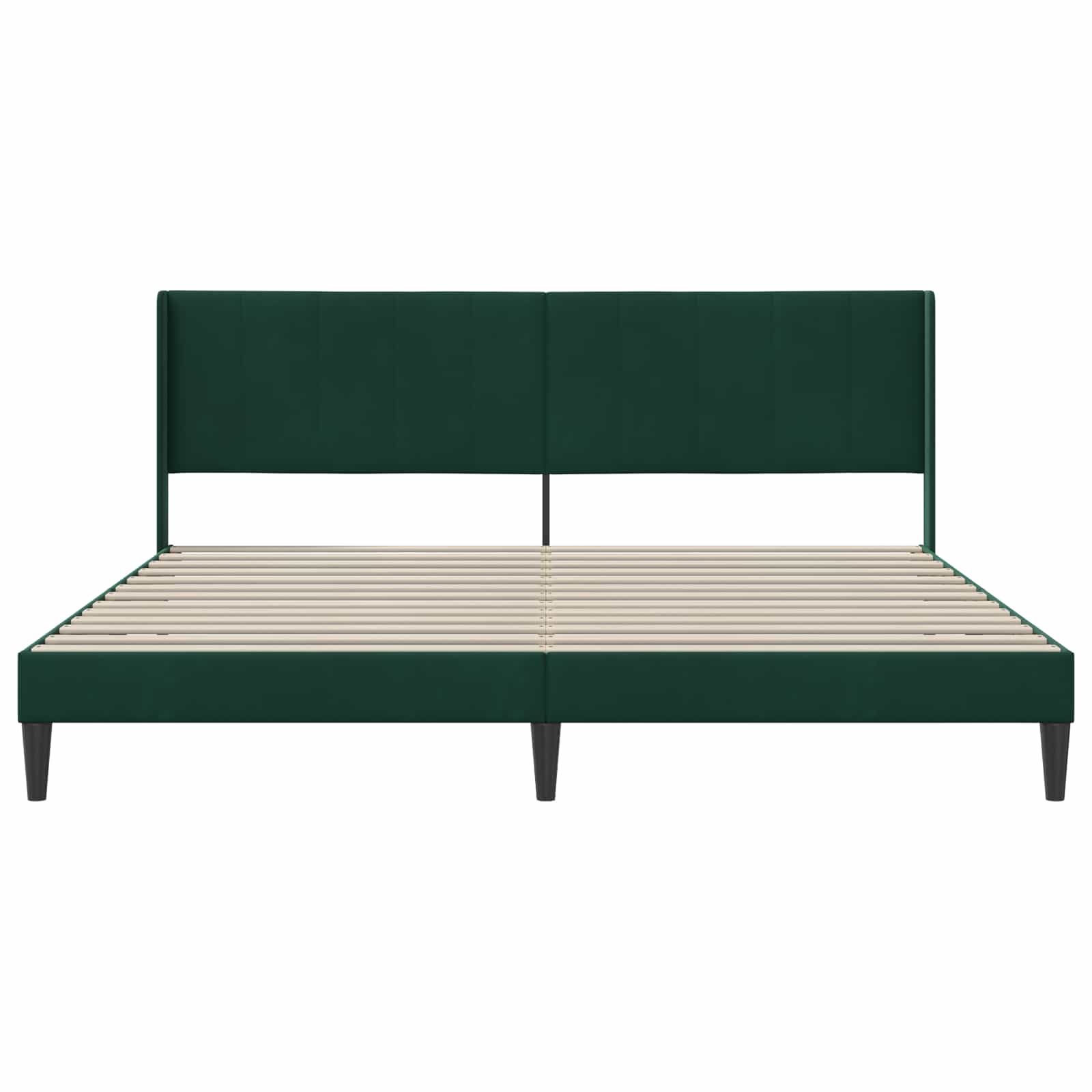 Bedframe met hoofdeinde Donkergroen 200 x 200 cm Fluweel