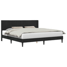 Bedframe met hoofdeinde Zwart 200 x 200 cm Fluweel