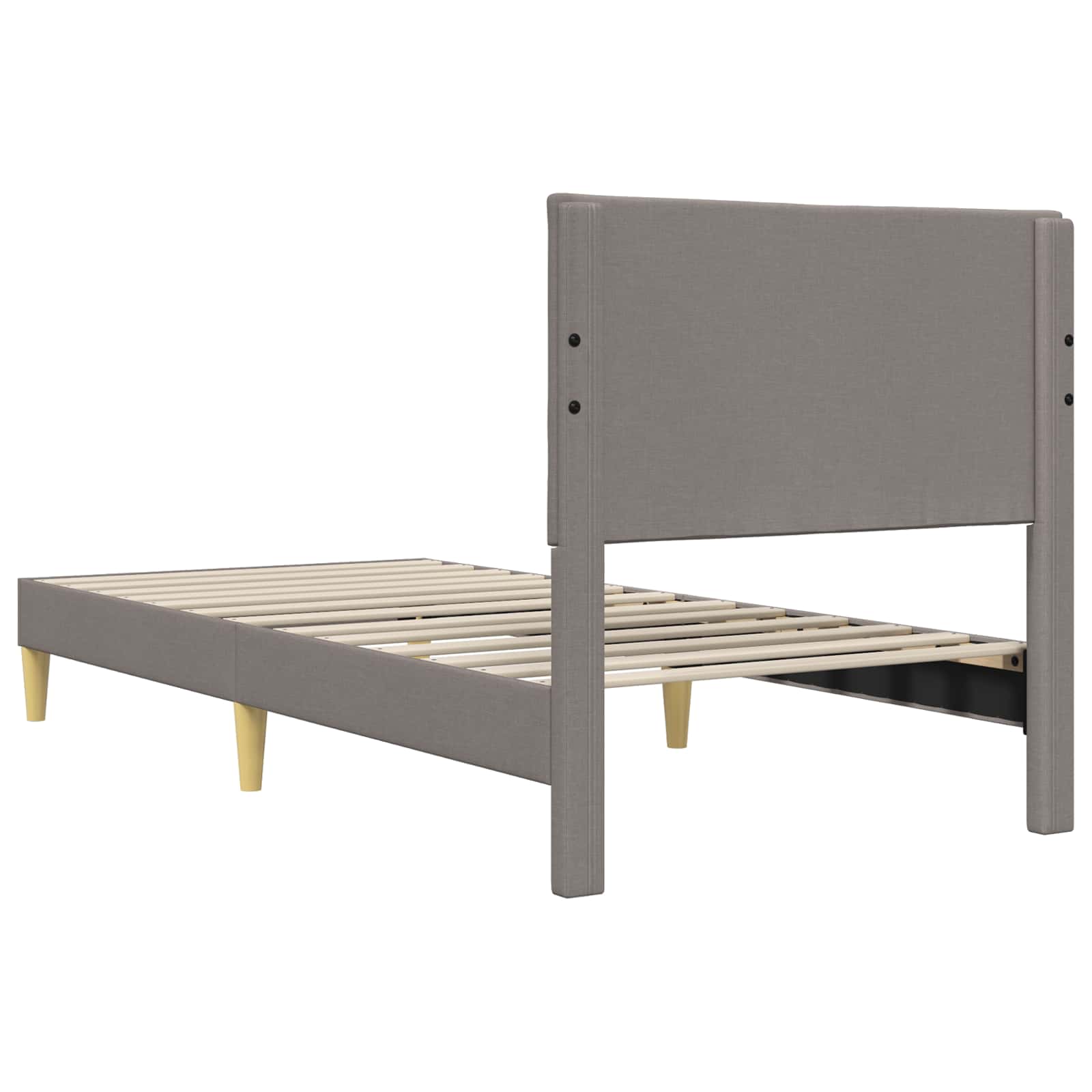 Bedframe met hoofdeinde Taupe 80 x 200 cm Stof