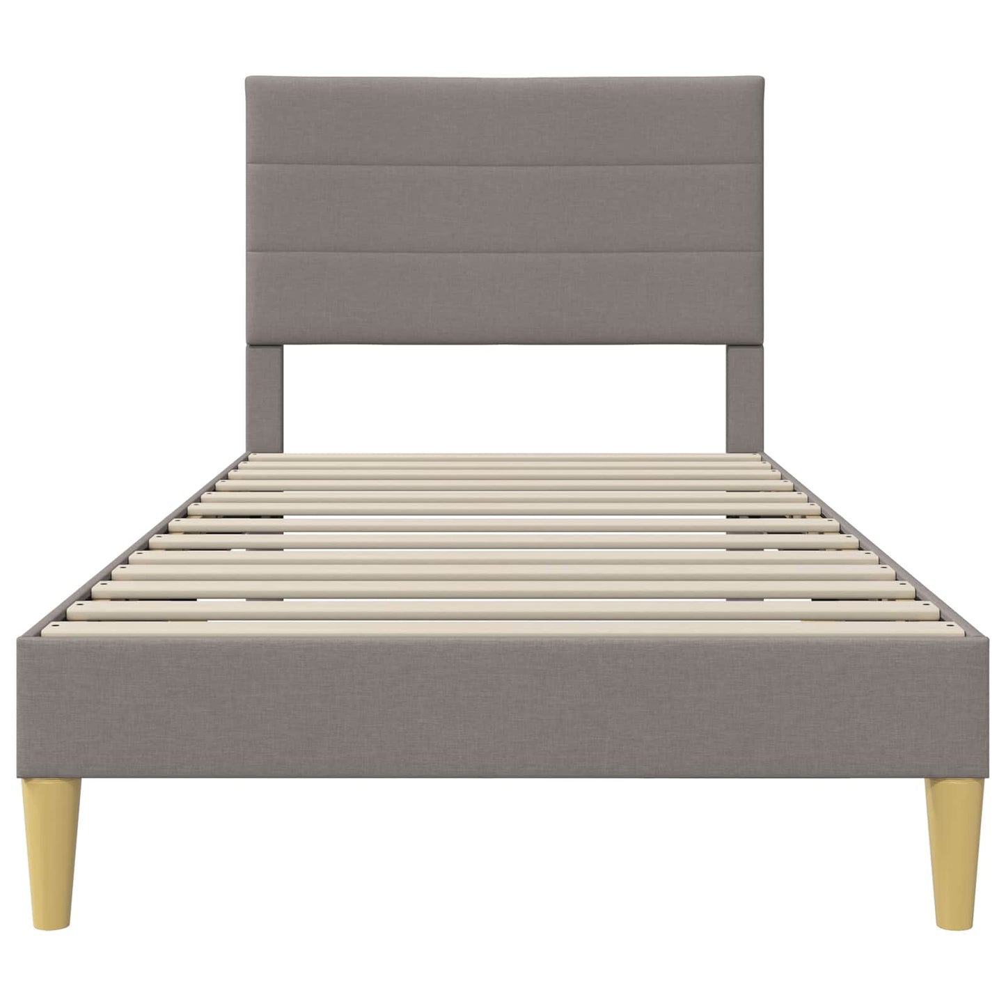 Bedframe met hoofdeinde Taupe 90 x 190 cm Stof