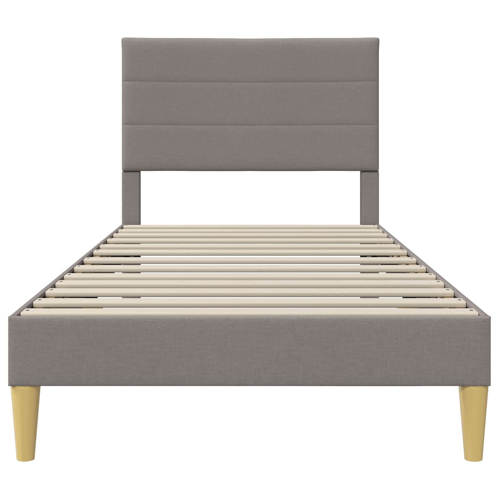 Bedframe met hoofdeinde Taupe 90 x 190 cm Stof
