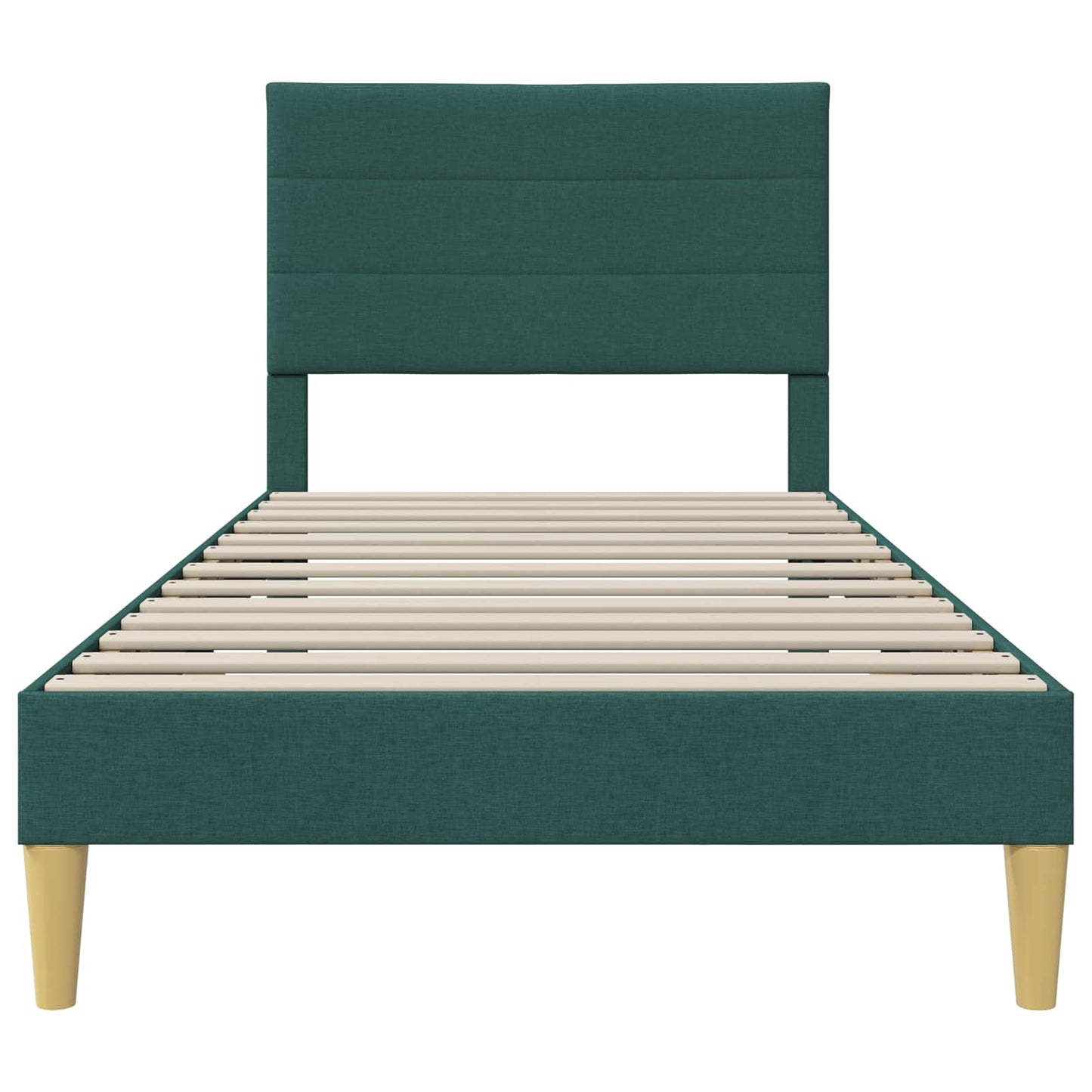 Bedframe met hoofdeinde Donkergroen 90 x 200 cm Stof