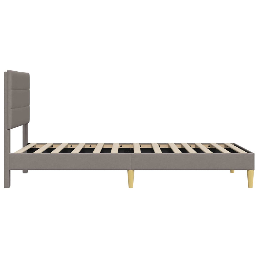 Bedframe met hoofdeinde Taupe 90 x 200 cm Stof