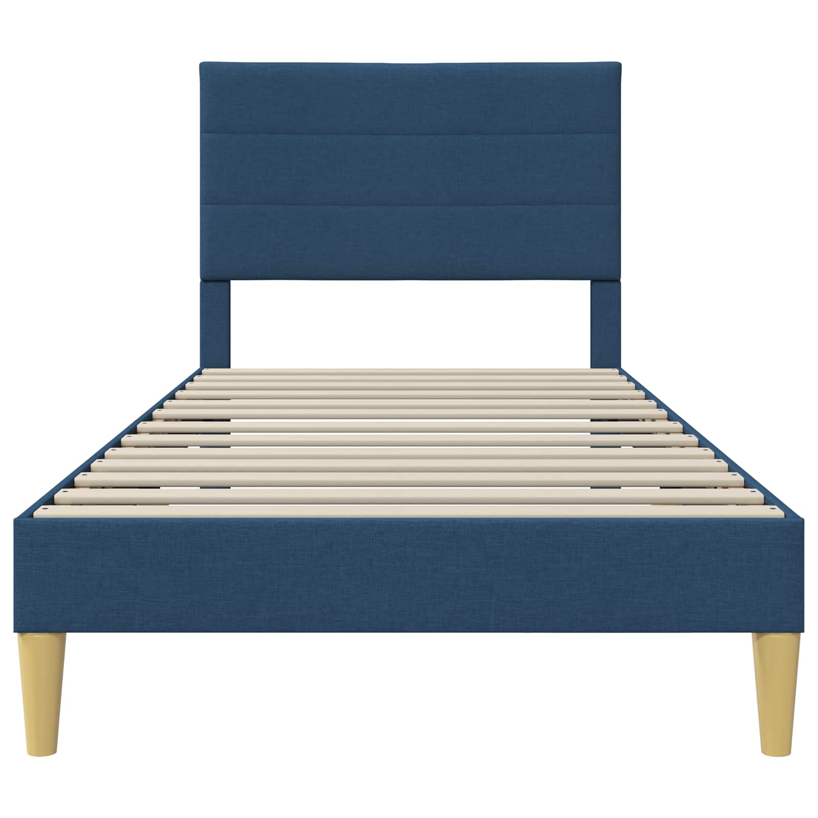 Bedframe met hoofdeinde Blauw 90 x 200 cm Stof