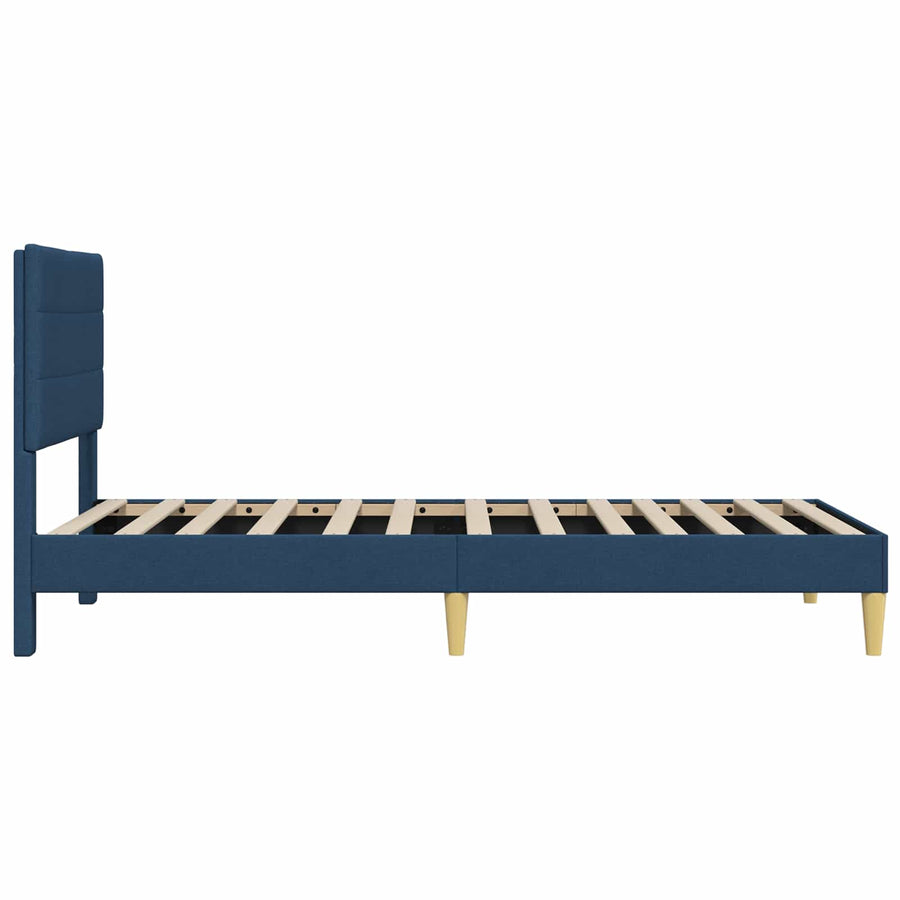 Bedframe met hoofdeinde Blauw 100 x 200 cm Stof