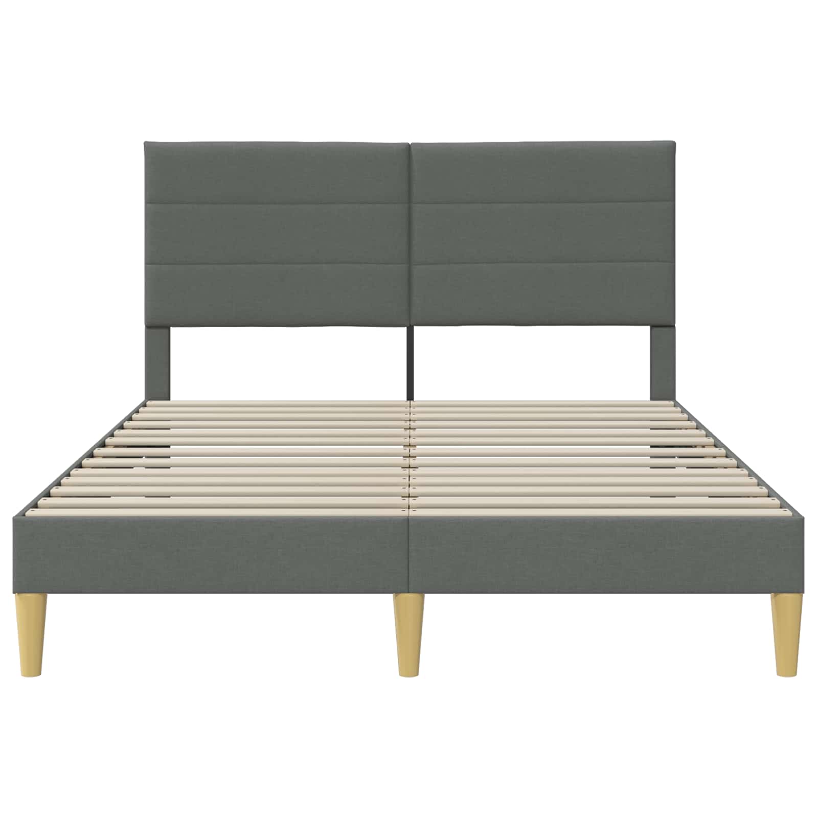 Bedframe met hoofdeinde Donkergrijs 120 x 190 cm Stof
