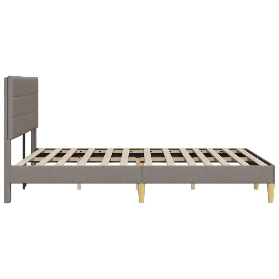 Bedframe met hoofdeinde Taupe 120 x 190 cm Stof