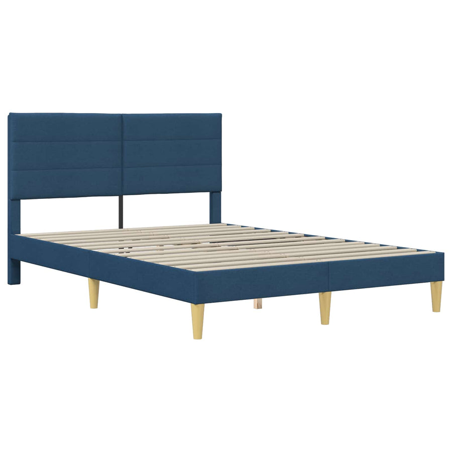 Bedframe met hoofdeinde Blauw 120 x 190 cm Stof