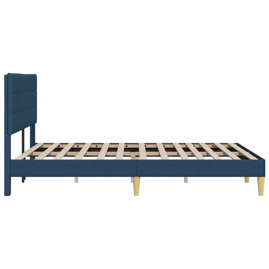Bedframe met hoofdeinde Blauw 120 x 190 cm Stof