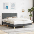 Bed Frame with Headboard Dark Grey 120 x 200 cm Fabric