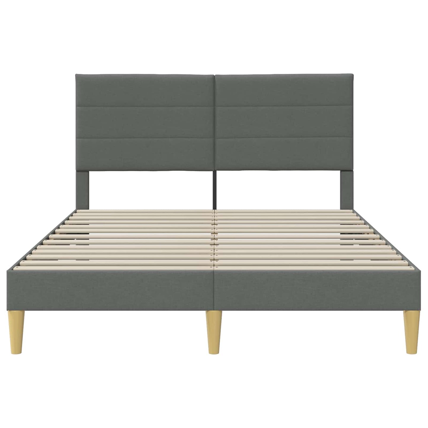Bedframe met hoofdeinde Donkergrijs 120 x 200 cm Stof