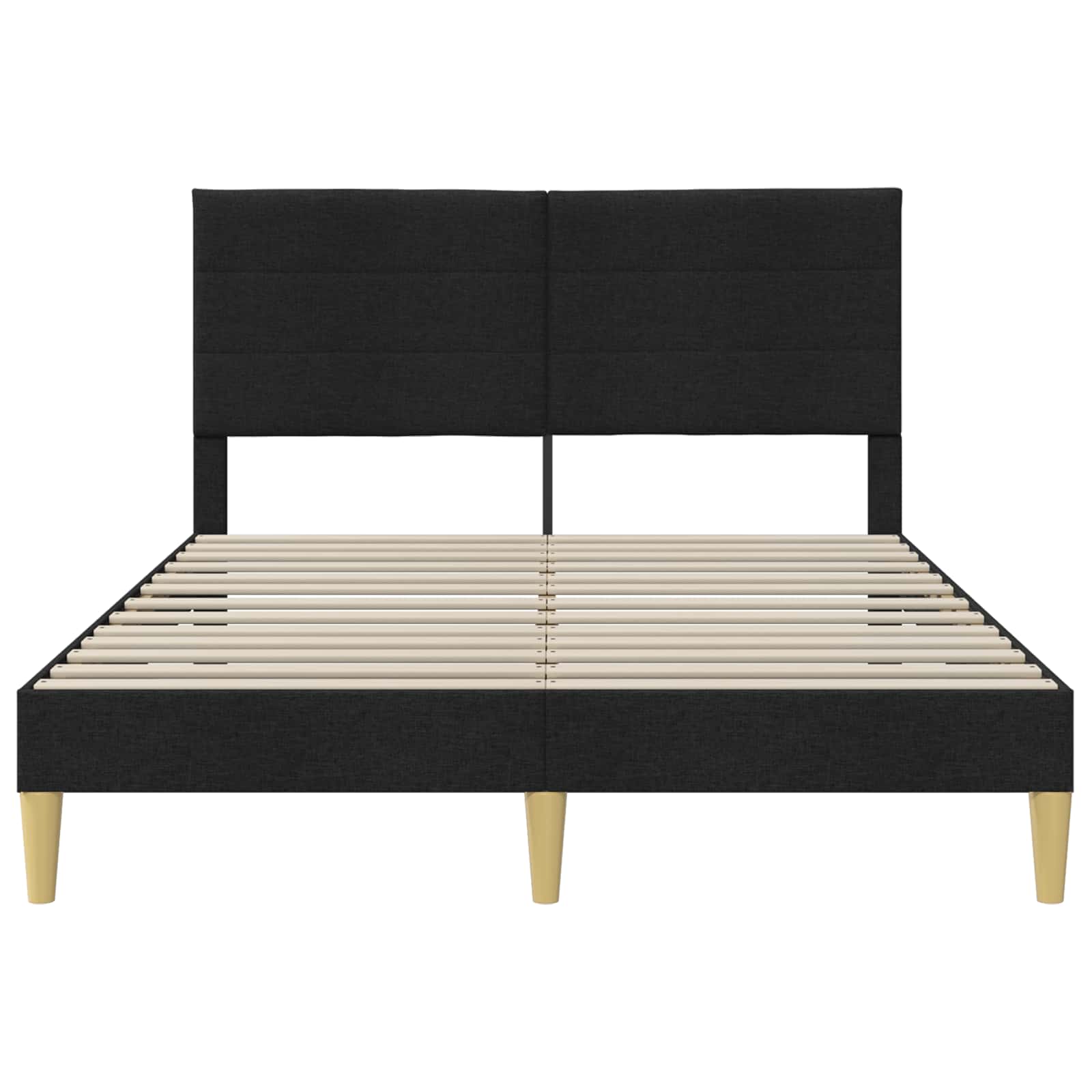 Bedframe met hoofdeinde Zwart 120 x 200 cm Stof