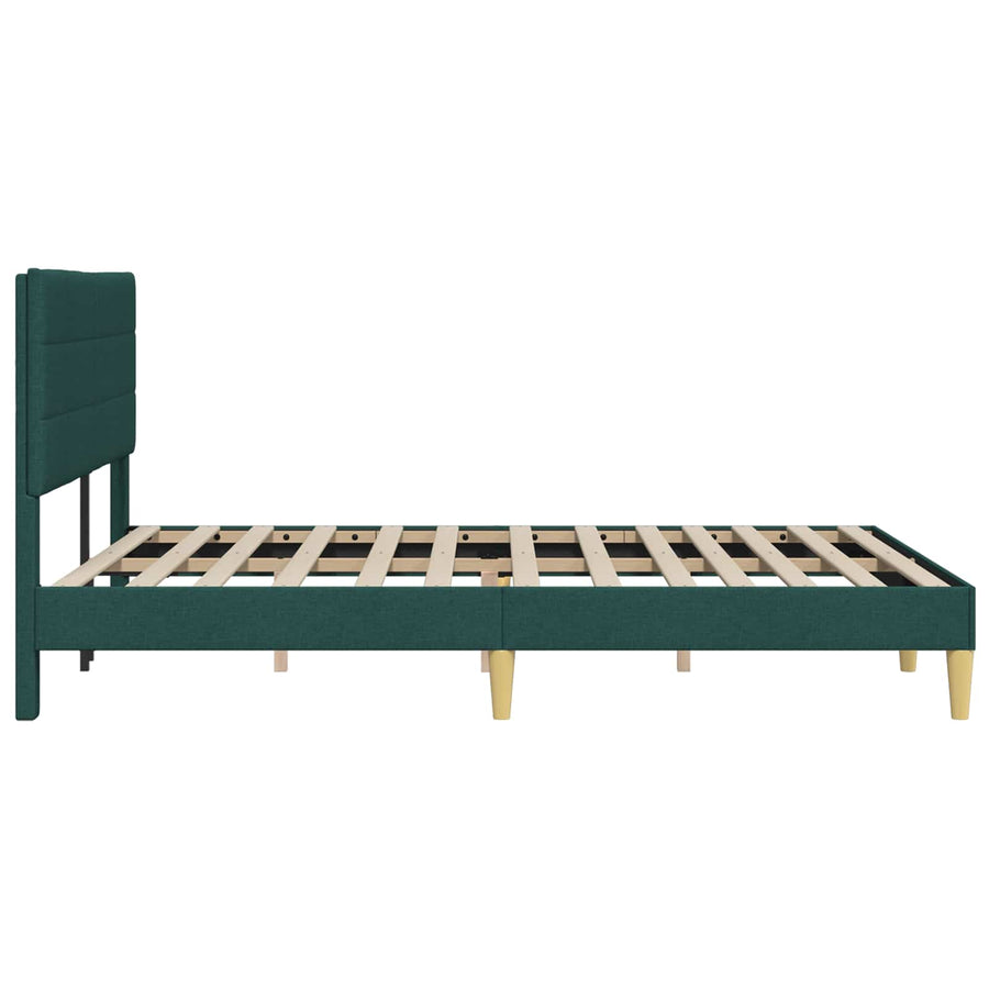 Bedframe met hoofdeinde Donkergroen 120 x 200 cm Stof