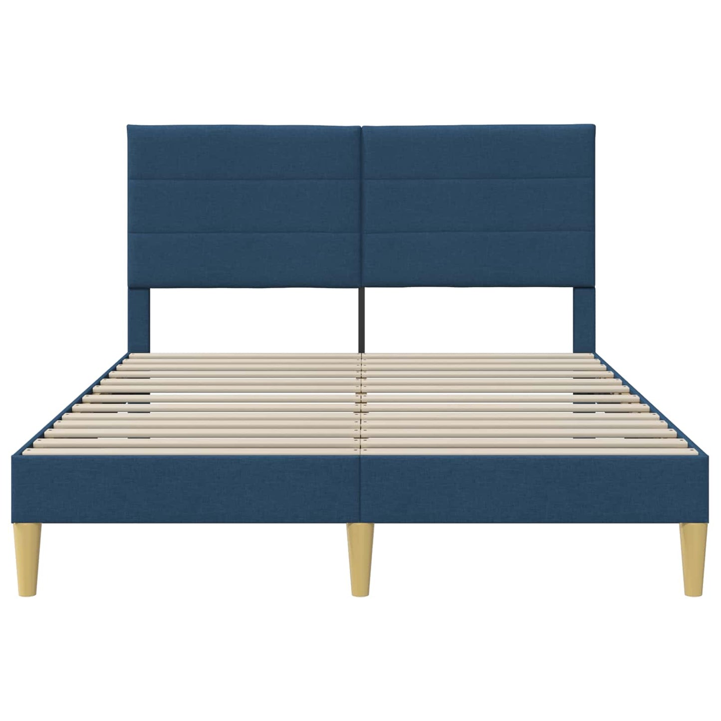 Bedframe met hoofdeinde Blauw 120 x 200 cm Stof