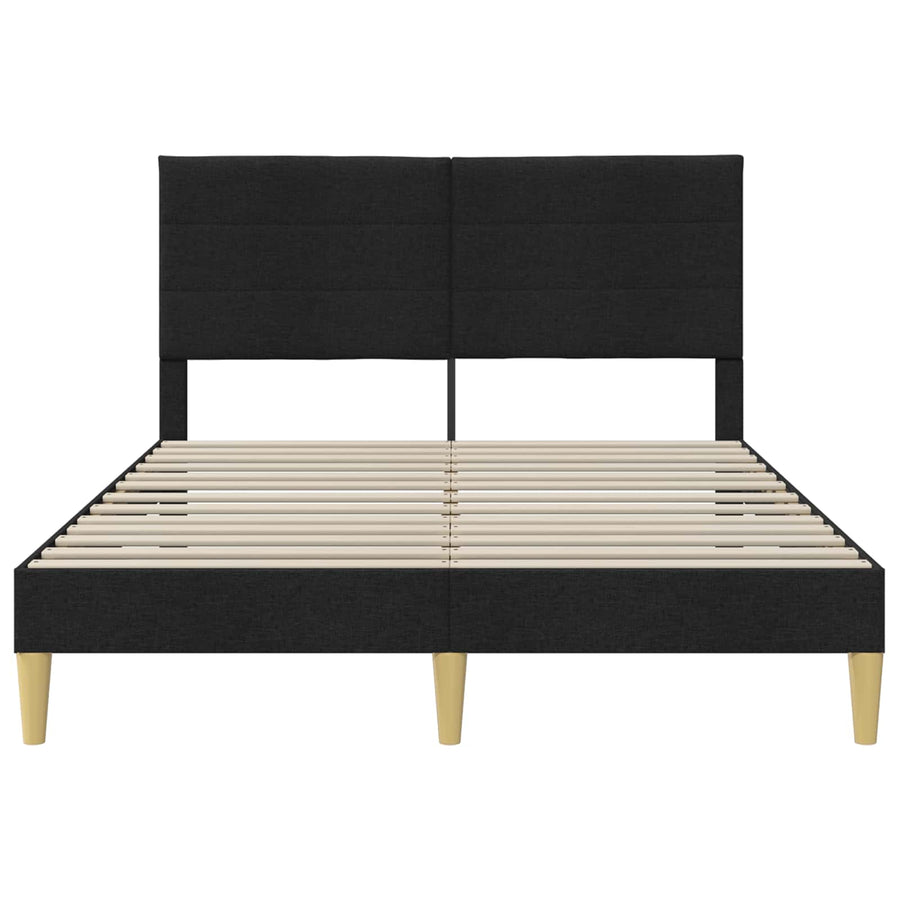 Bedframe met hoofdeinde Zwart 140 x 190 cm Stof