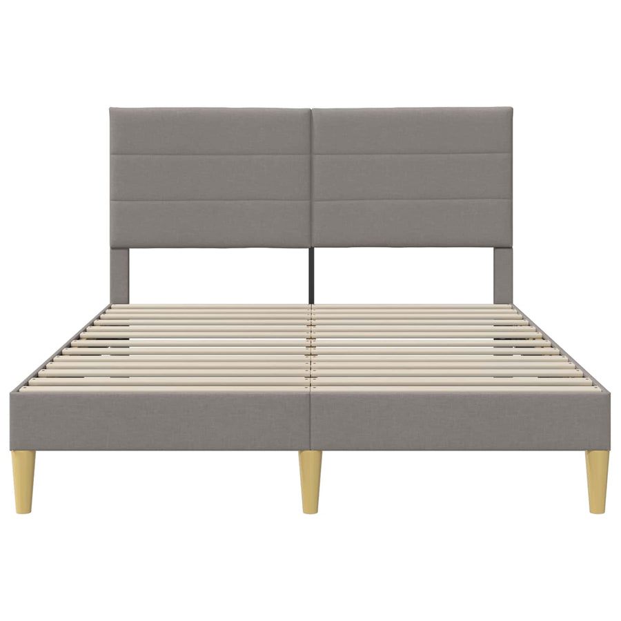 Bedframe met hoofdeinde Taupe 140 x 190 cm Stof
