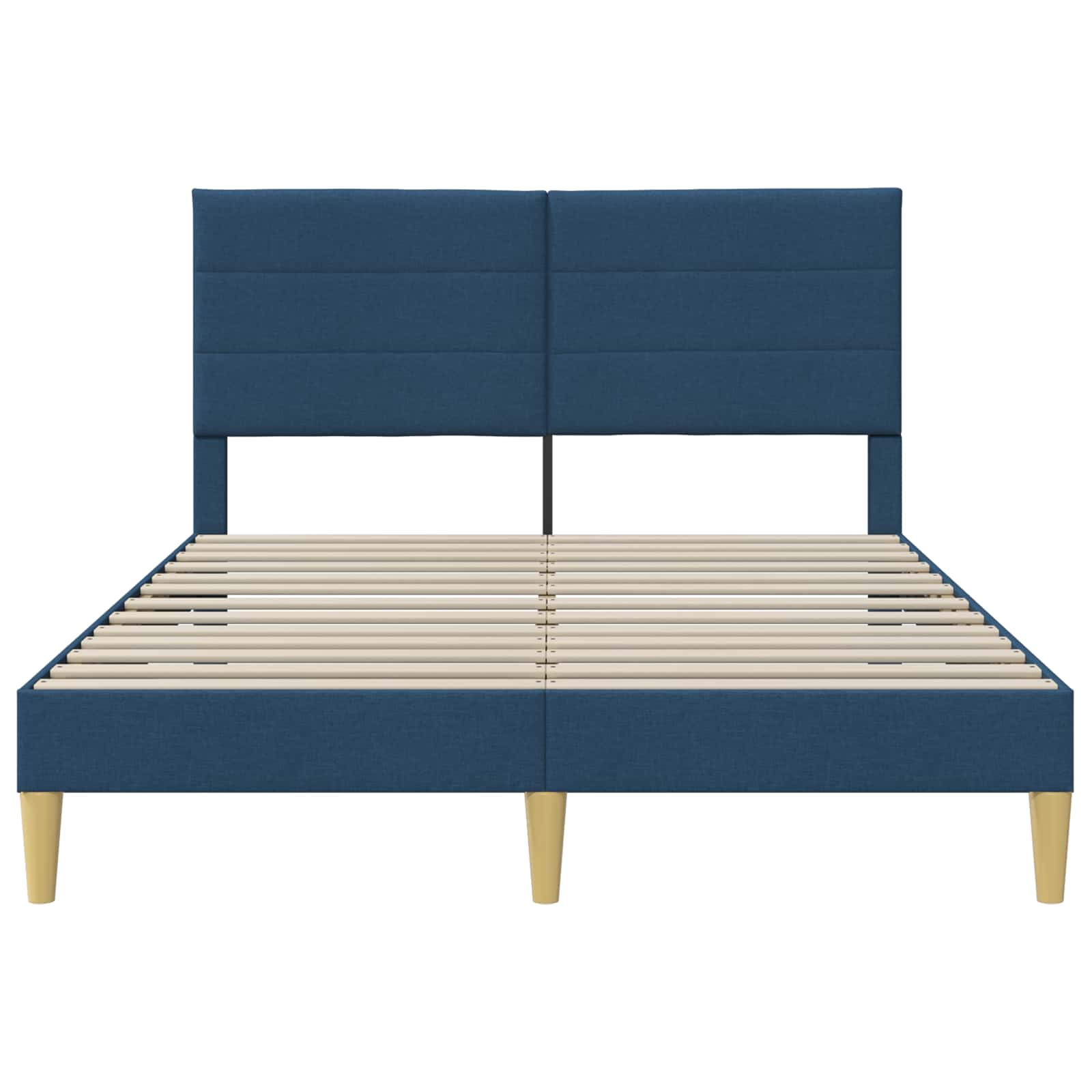 Bedframe met hoofdeinde Blauw 140 x 190 cm Stof