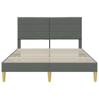 Bedframe met hoofdeinde Donkergrijs 140 x 200 cm Stof