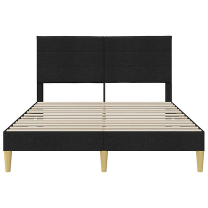 Bedframe met hoofdeinde Zwart 140 x 200 cm Stof