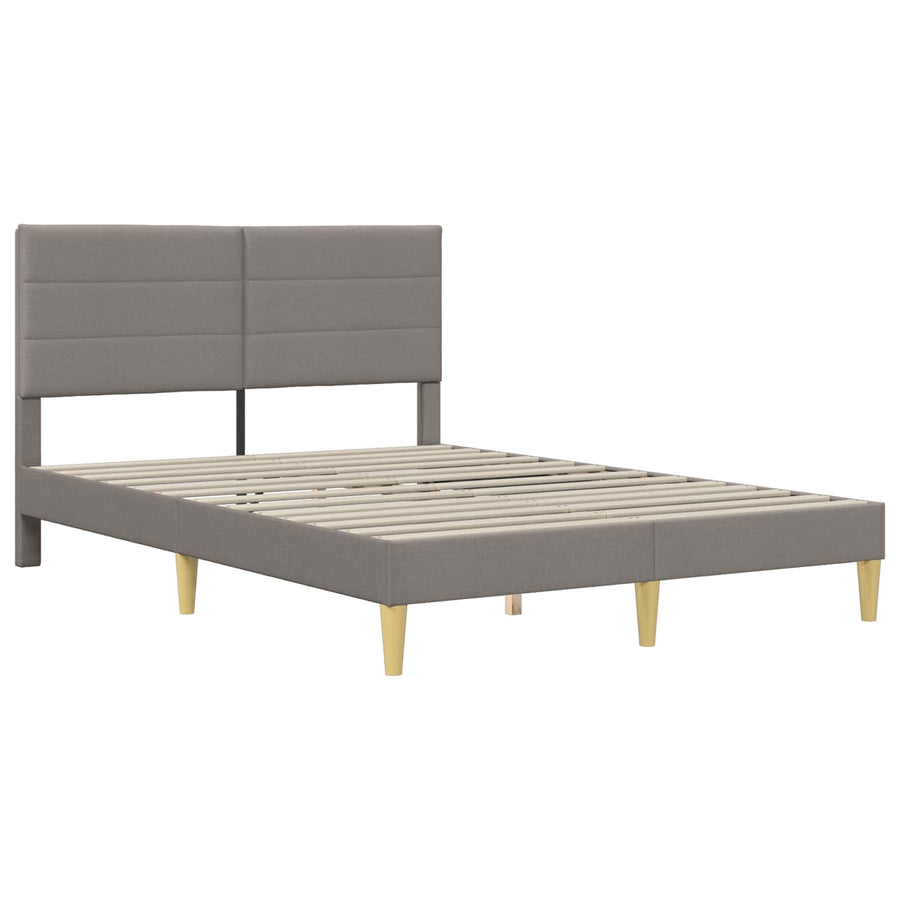 Bedframe met hoofdeinde Taupe 140 x 200 cm Stof