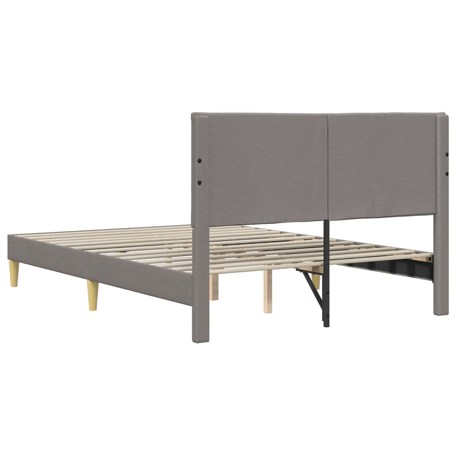 Bedframe met hoofdeinde Taupe 140 x 200 cm Stof