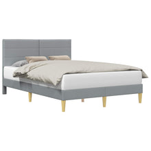Bedframe met hoofdeinde Lichtgrijs 160 x 200 cm Stof