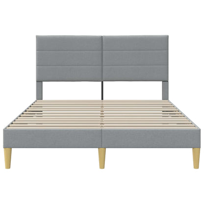 Bedframe met hoofdeinde Lichtgrijs 160 x 200 cm Stof