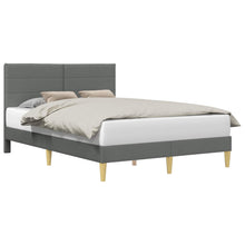 Bedframe met hoofdeinde Donkergrijs 160 x 200 cm Stof