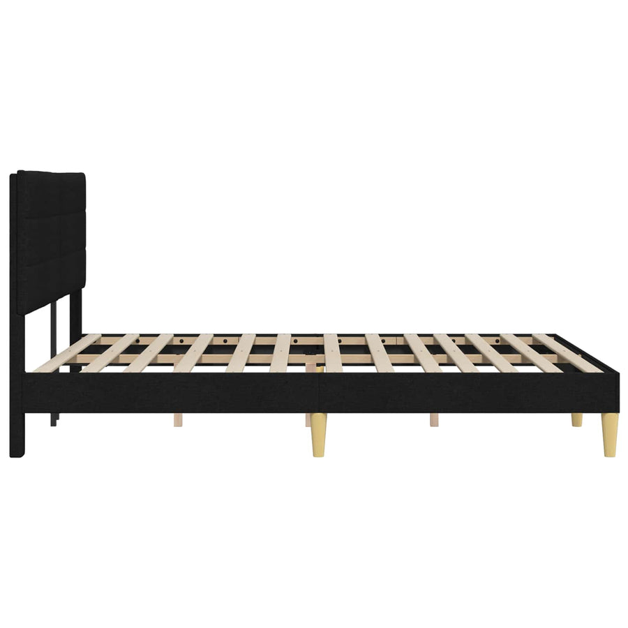 Bedframe met hoofdeinde Zwart 160 x 200 cm Stof