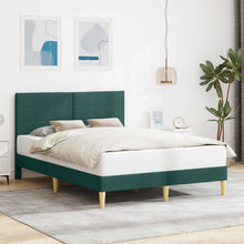 Bedframe met hoofdeinde Donkergroen 160 x 200 cm Stof