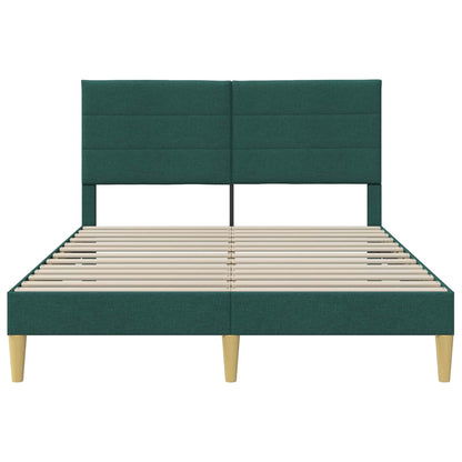 Bedframe met hoofdeinde Donkergroen 160 x 200 cm Stof