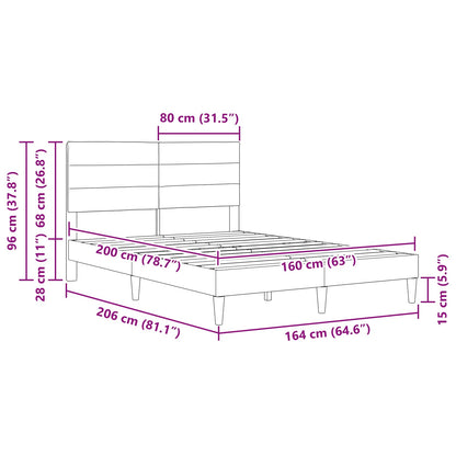 Bedframe met hoofdeinde Donkergroen 160 x 200 cm Stof