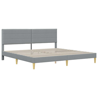 Bedframe met hoofdeinde Lichtgrijs 180 x 200 cm Stof