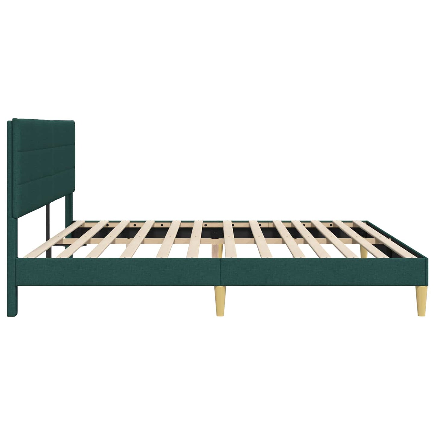 Bedframe met hoofdeinde Donkergroen 180 x 200 cm Stof